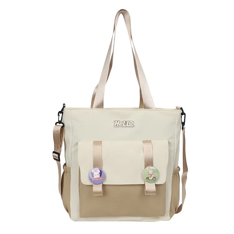 泰克森 大容量百搭 尼龙 单肩包 中号 男女同款情侣款 粉色/紫色/卡其色/绿色/黑色