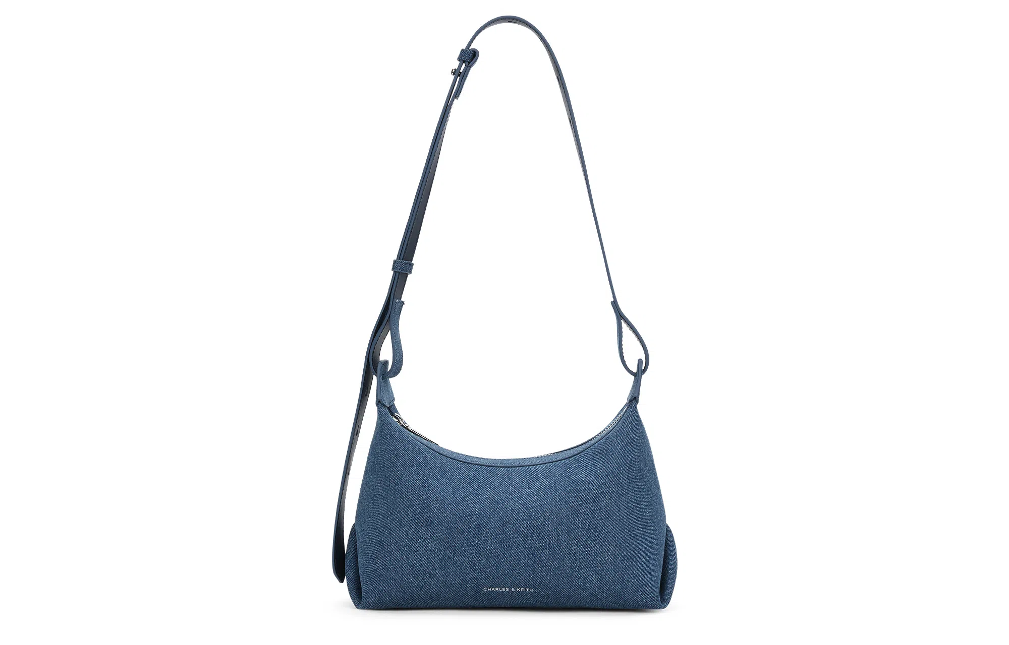 Charles & Keith Denim Blue Hobo Bag
