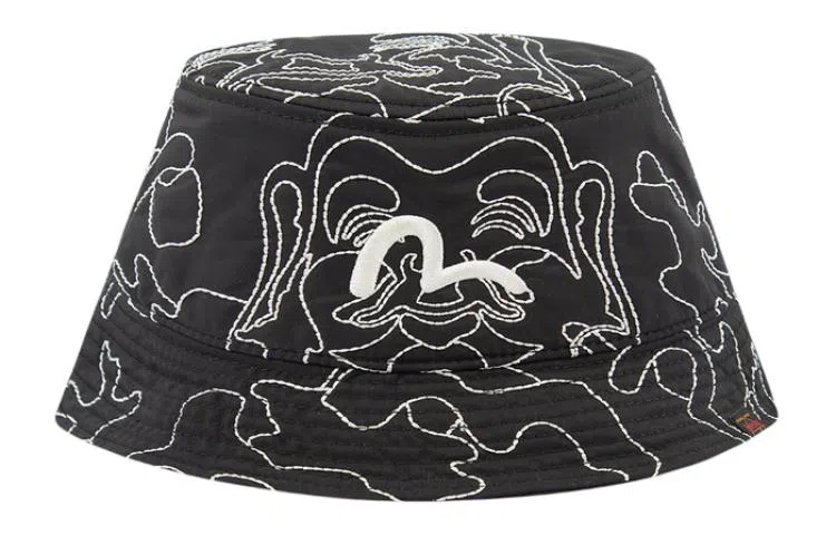 EVISU Bucket Hat Black