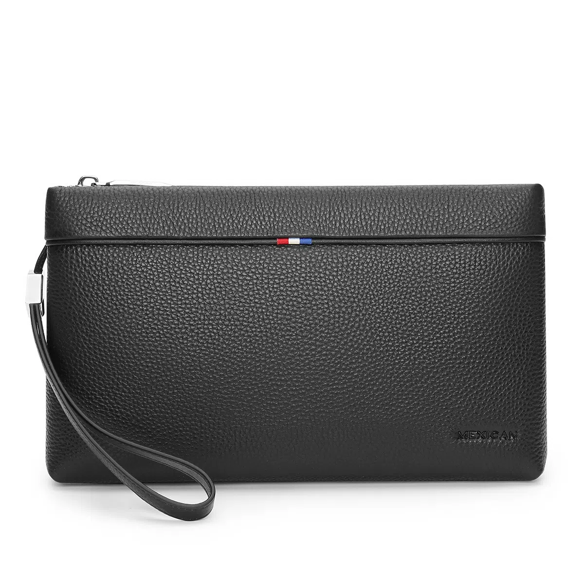 稻草人 休闲简约高质感多卡位 牛皮革 手拿包 常规 男款