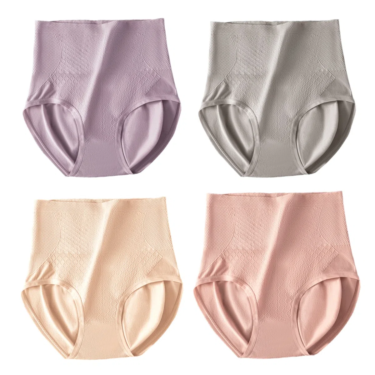 俏佳人 收腹蜜桃臀抗菌裆收小肚子高腰提臀少女内裤 女款