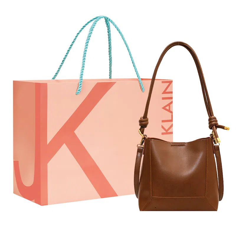Jane Klain Brown Bucket Bag