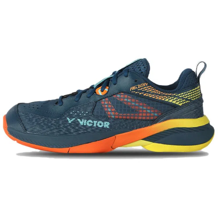 VICTOR Low-Cut Badminton Shoes Blue Orange