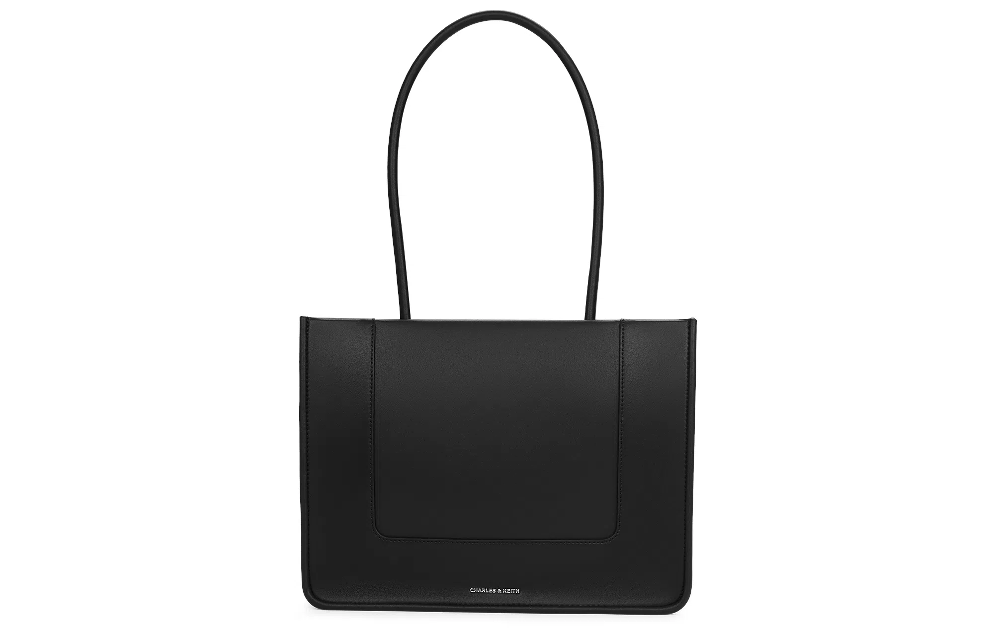 Charles & Keith Large Tote Bag Cream/Noir