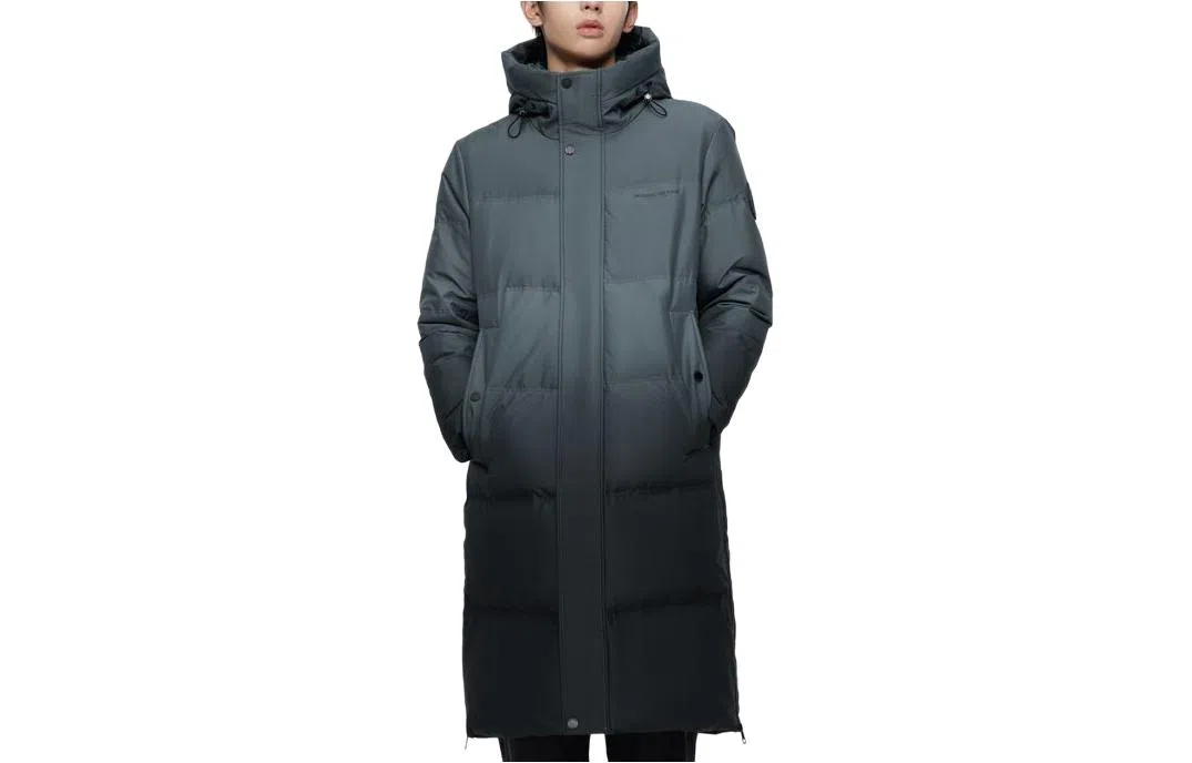 波司登 长款纯色连帽羽绒服 男款