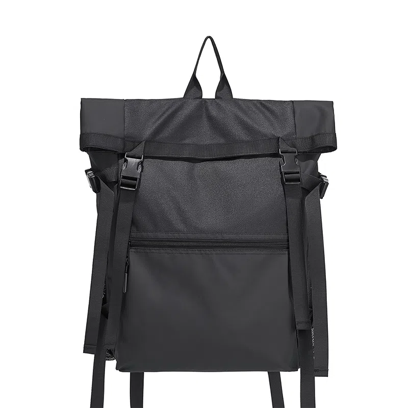 波斯丹顿 潮流时尚 织物 书包背包双肩包 男女同款情侣款 黑色