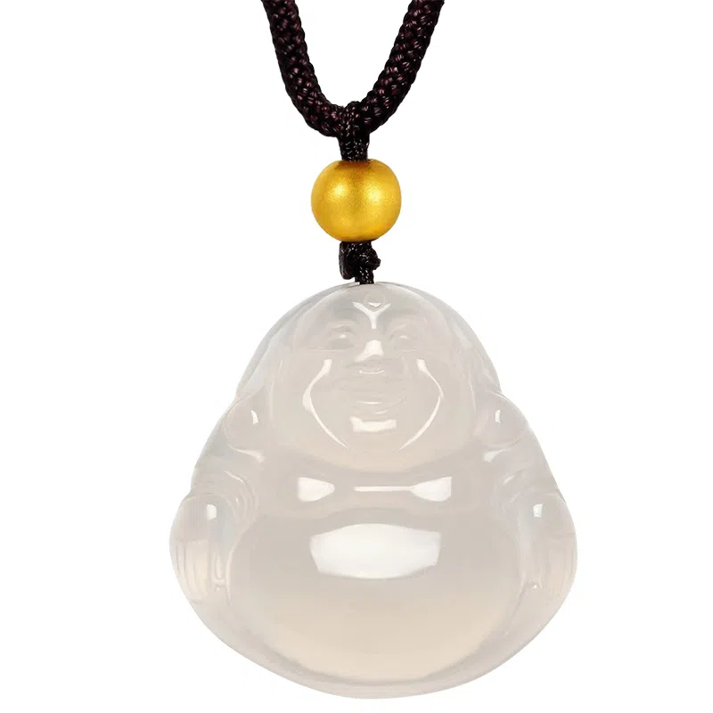 阿梵尼 弥勒佛 观音 叶子 平安扣本命守护佛祖编绳 玉髓 吊坠 男女同款情侣款