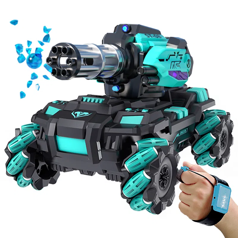 澳梦星 遥控对战坦克 手势感应四驱 可开炮 发射水弹 越野车 遥控玩具