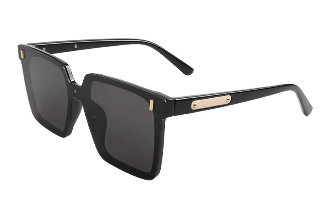 优幽兰 复古大脸显小防紫外线墨镜时尚百搭户外旅行眼镜拍照打卡推荐 方形 太阳镜 男女同款情侣款