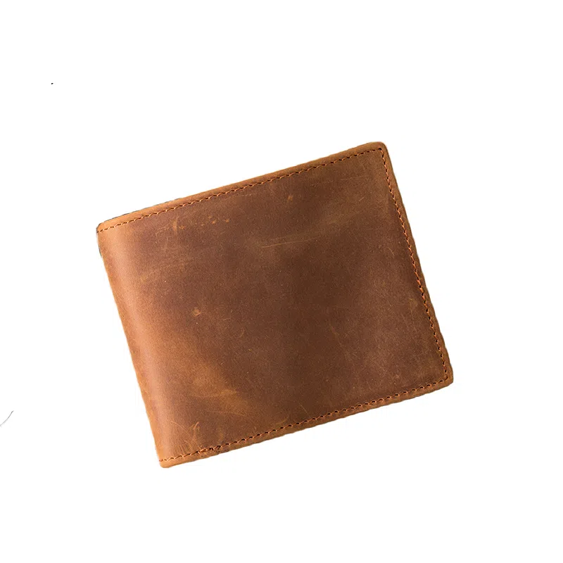 后步 原创小众不撞款设计简约复古休闲百搭通勤日常个性 头层牛皮真皮 卡包钱包 男女同款情侣款 棕色、咖啡