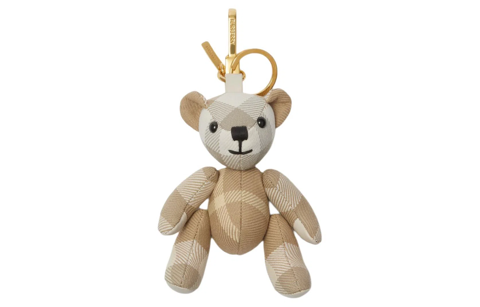 Burberry Letter Logo Keychain Gray