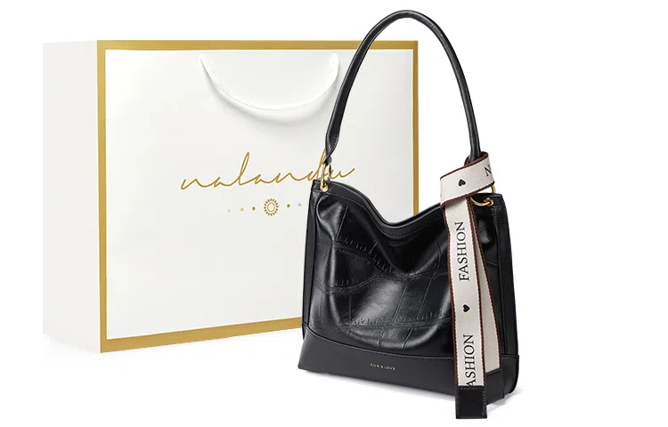 纳兰杜 单肩包女高级感大容量包包时尚女包休闲百搭设计感不撞款撞色大包 大号 女款