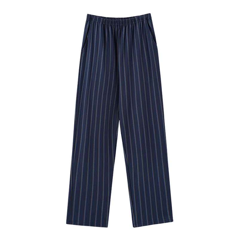 欧迪芬 亲肤舒适透气条纹时尚睡裤 男款 蓝色