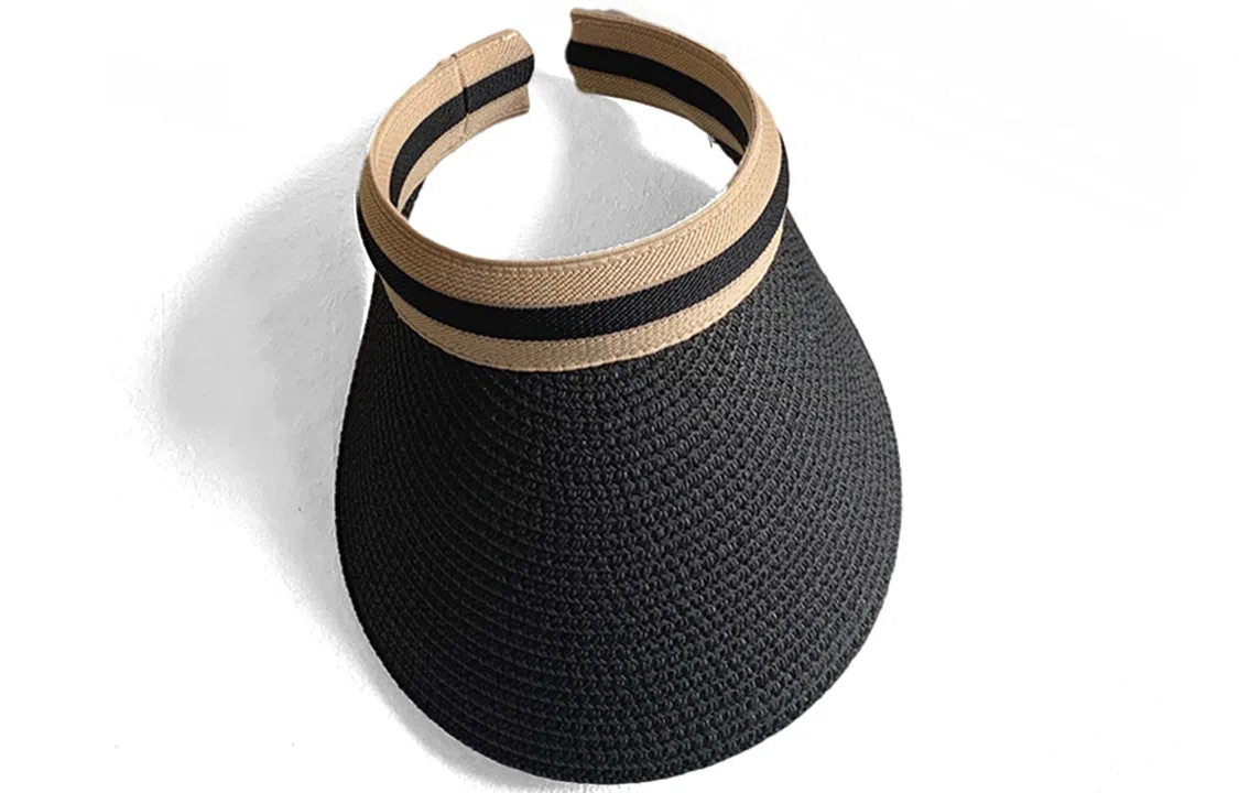 优幽兰 帽子旅游逛街百搭实用空顶帽大头围时尚沙滩帽韩版显脸小防紫外线太阳帽时髦开车遮阳帽小众高级感穿搭 纸型纱 防晒帽 女款