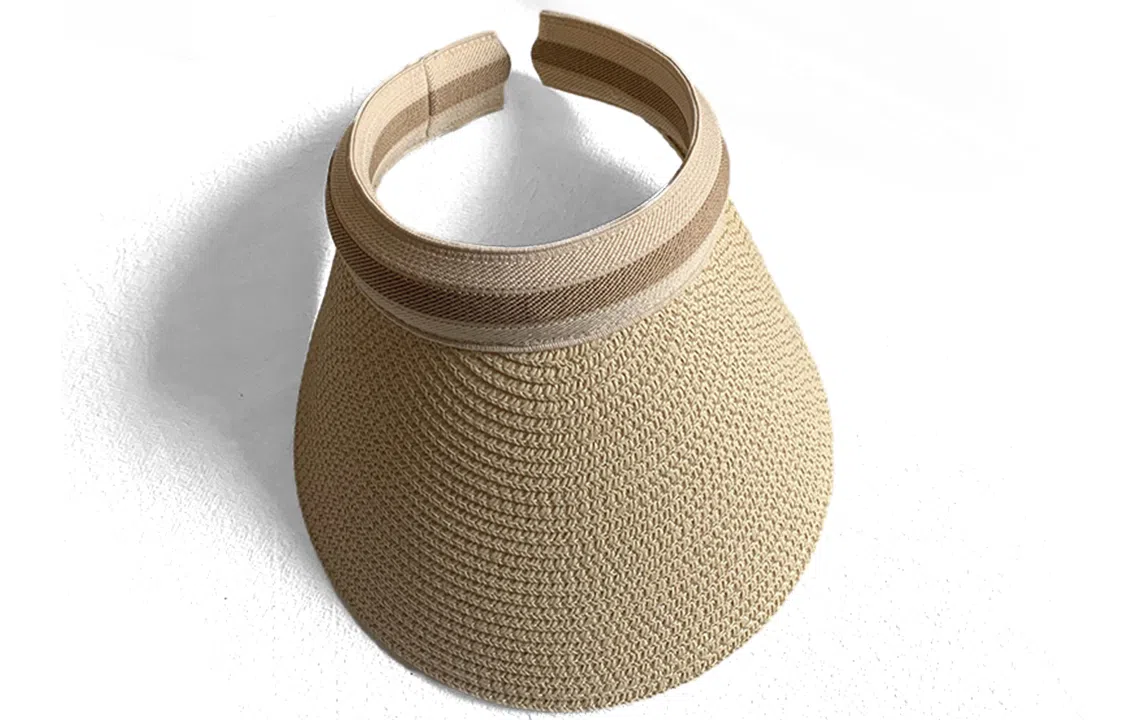 优幽兰 帽子旅游逛街百搭实用空顶帽大头围时尚沙滩帽韩版显脸小防紫外线太阳帽时髦开车遮阳帽小众高级感穿搭 纸型纱 防晒帽 女款