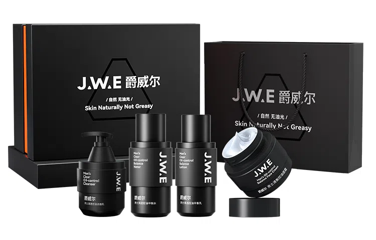 爵威尔 男士平衡水乳洁面玩酷护肤礼盒 控油祛痘补水保湿温和清洁细腻毛孔持久留香 控油水乳+祛痘洗面奶+香水素颜霜/面霜
