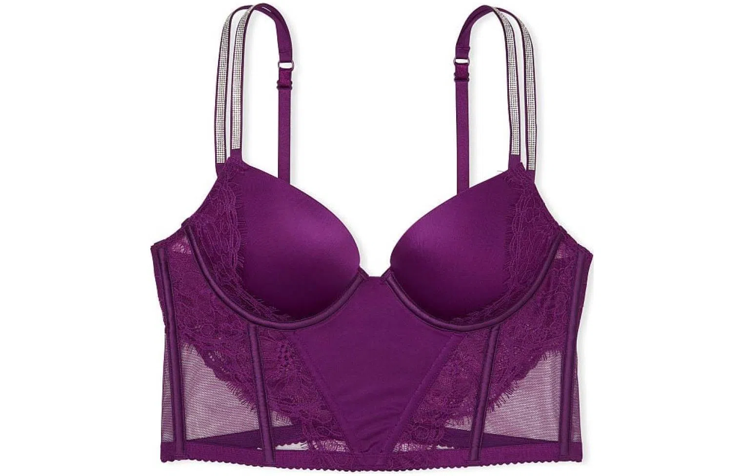 Victoria's Secret VERY SEXY 0630 Double Shine Strap Push-Up Corset Top