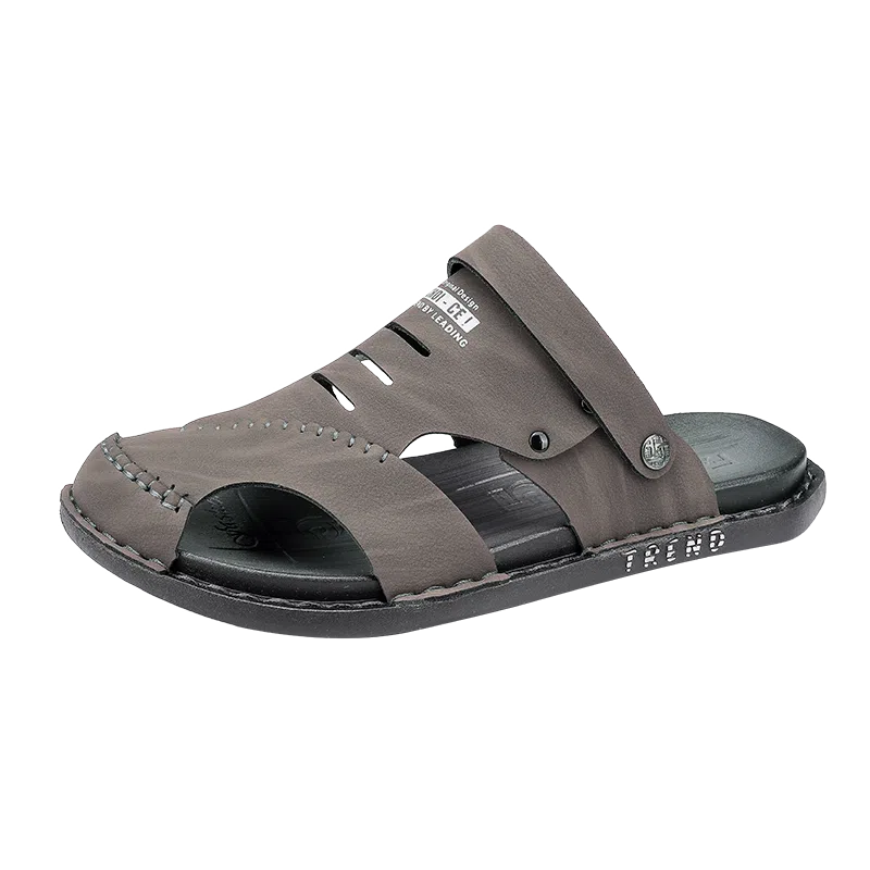 潮泽 合成皮 时尚百搭 沙滩凉鞋 男女同款