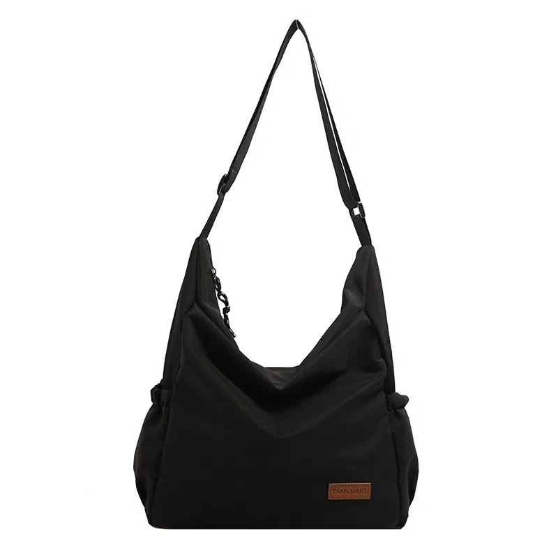 帕克熊 纯色简约百搭二次元时尚流行大学生包通勤上课 尼龙 腋下包手提斜挎包 常规 男女同款情侣款 橘色/白色/黑色/浅绿色