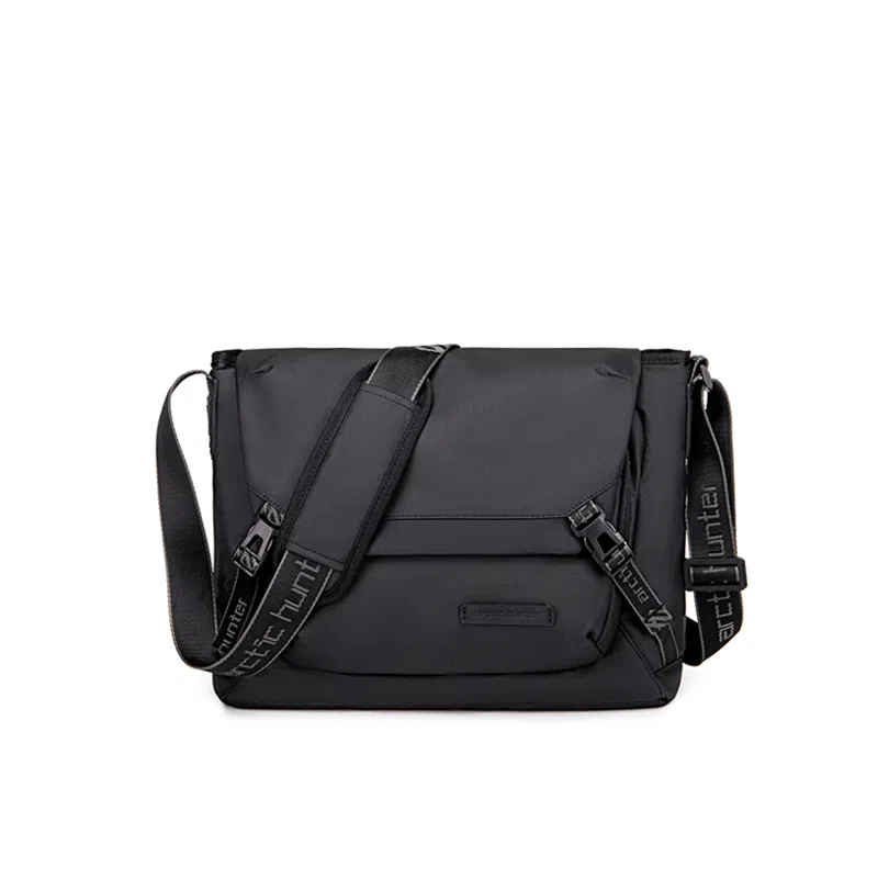 北极猎人 潮流时尚休闲防泼水 涤纶 单肩包斜挎包 常规 男女同款情侣款 黑色/红色/灰色