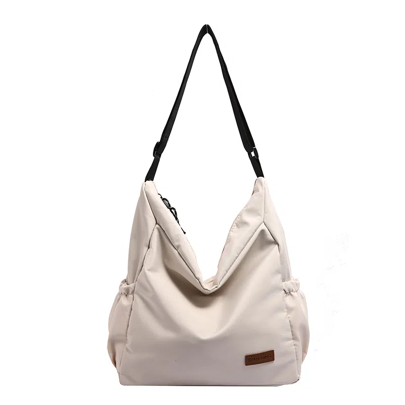 帕克熊 纯色简约百搭二次元时尚流行大学生包通勤上课 尼龙 腋下包手提斜挎包 常规 男女同款情侣款 橘色/白色/黑色/浅绿色