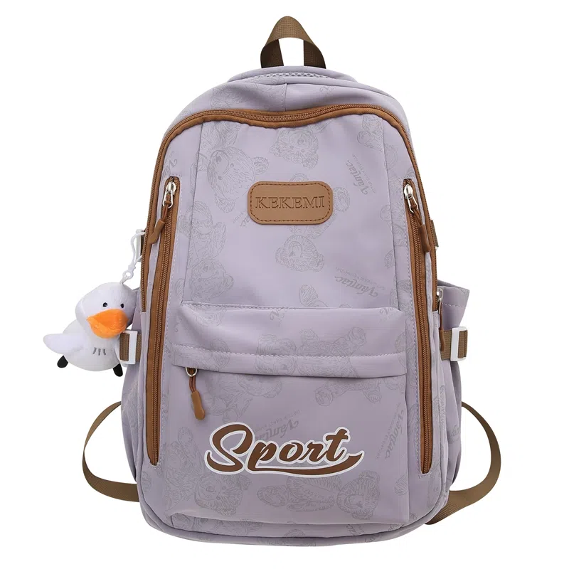 行途 高颜值学生大容量初高中大容量潮流印花学院风尼龙双肩包 男女同款 多色