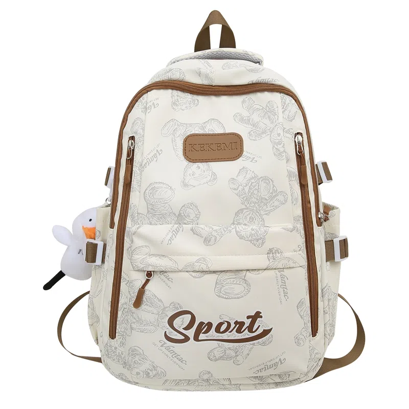 行途 高颜值学生大容量初高中大容量潮流印花学院风尼龙双肩包 男女同款 多色