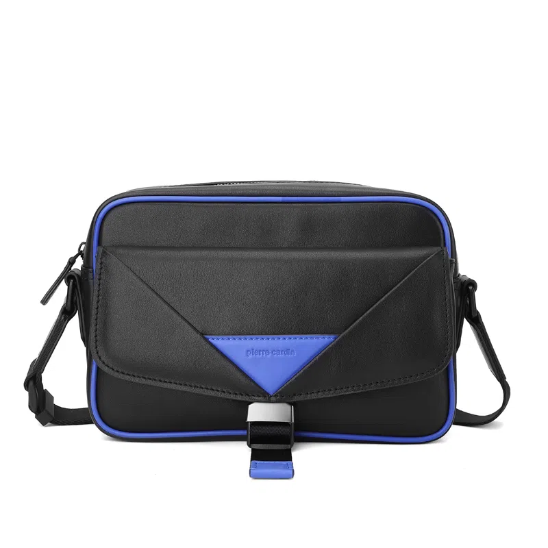 Pierre Cardin Men's Leather Messenger Bag