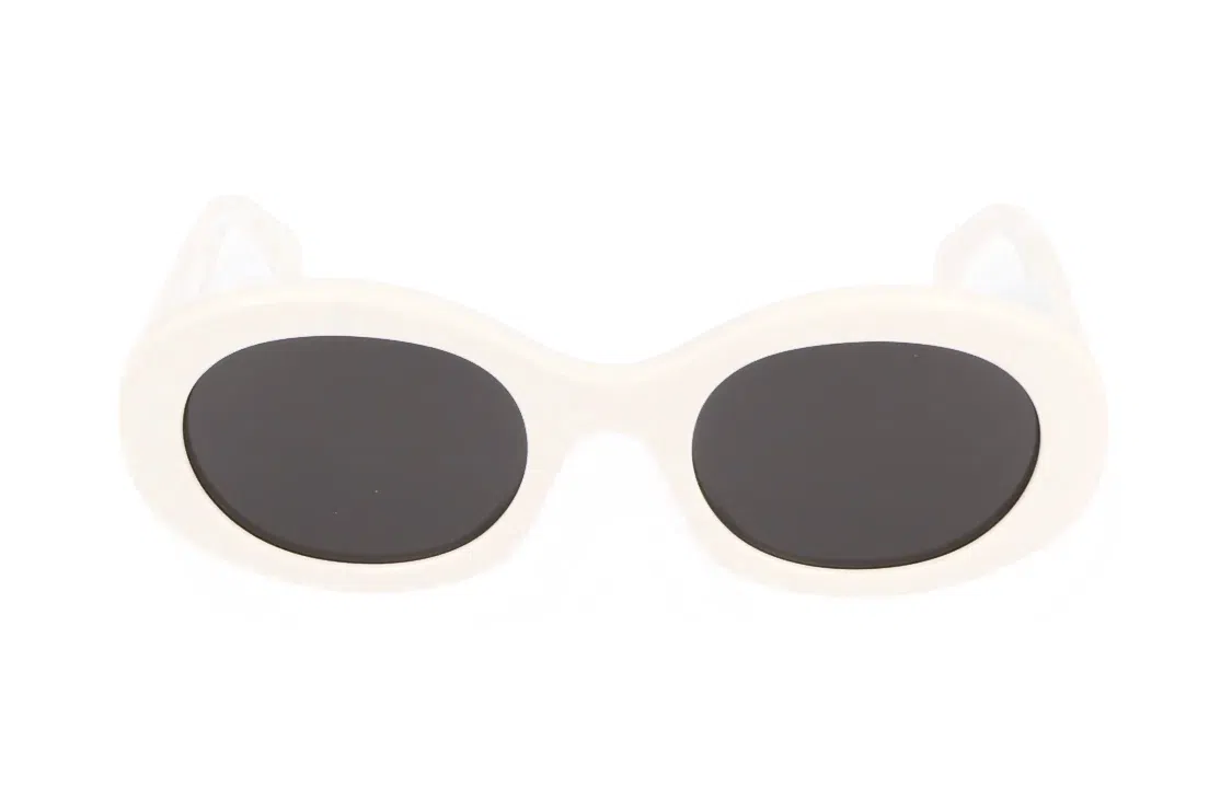 Celine Oval Sunglasses White