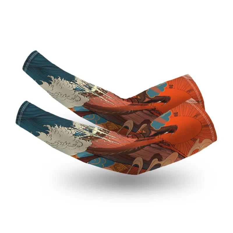 白卷 冰丝防紫外线山海经宽松大码袖套冰袖 防晒袖 男款