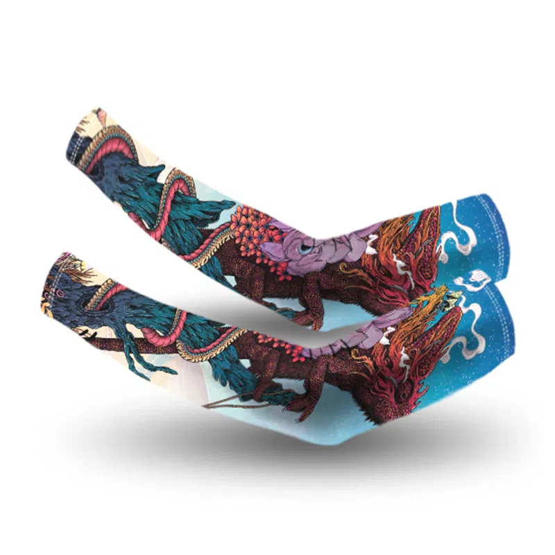 白卷 冰丝防紫外线山海经宽松大码袖套冰袖 防晒袖 男款