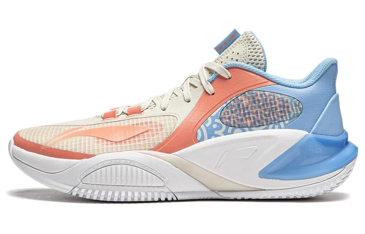 LiNing Storm 8 Low White Orange Blue
