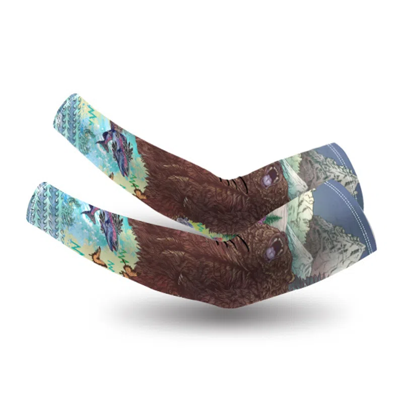 白卷 冰丝防紫外线山海经宽松大码袖套冰袖 防晒袖 男款