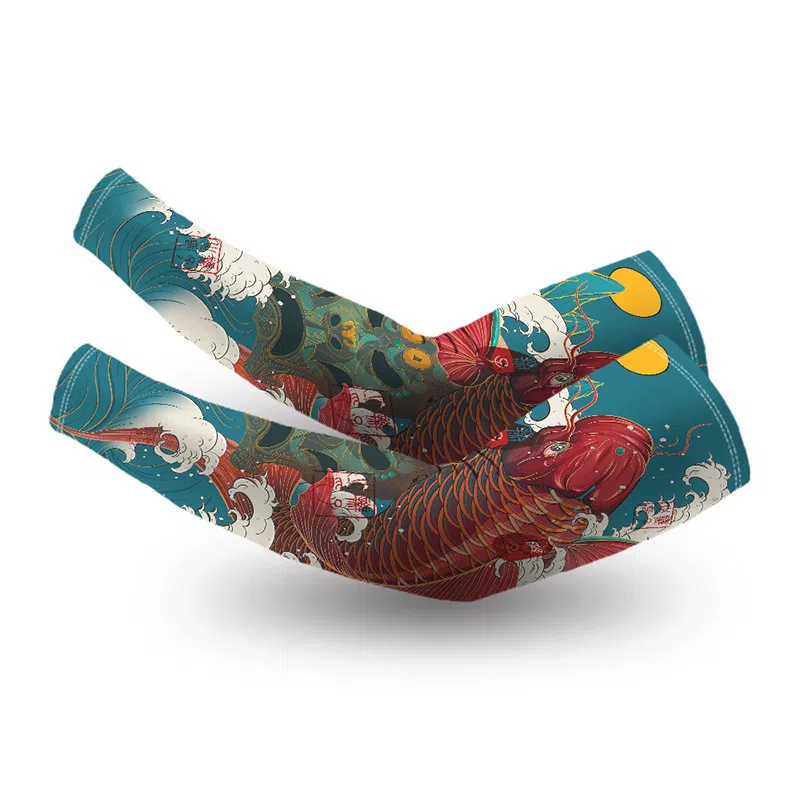 白卷 冰丝防紫外线山海经宽松大码袖套冰袖 防晒袖 男款