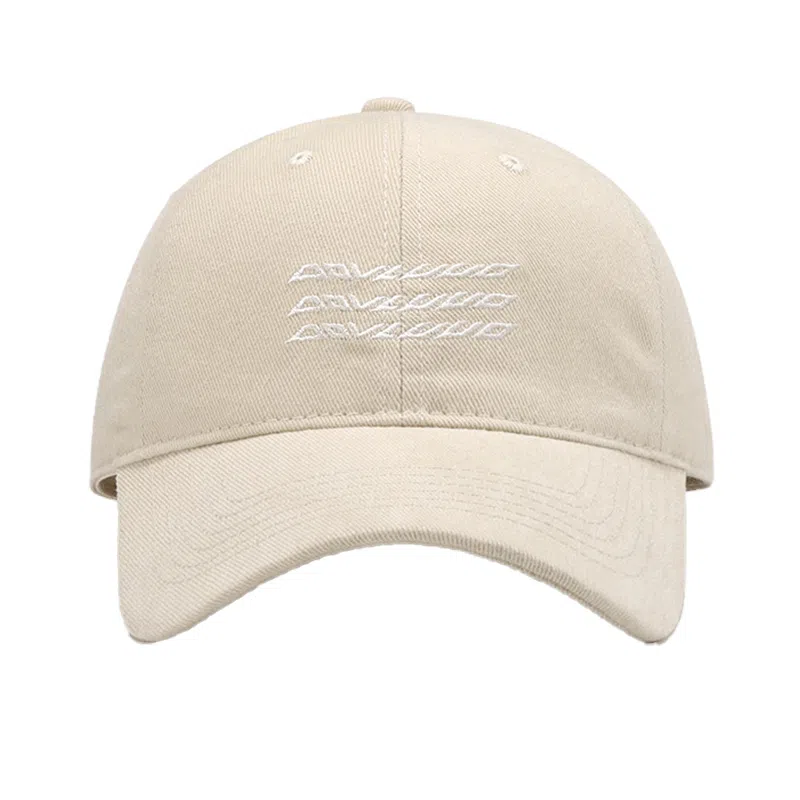 山一丸 春秋季磨毛字母刺绣 中性款软顶 棉 鸭舌帽 男女同款情侣款