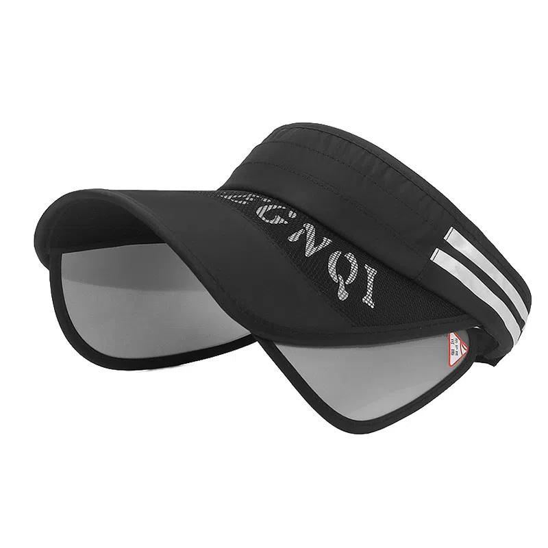 啄木鸟 户外运动大帽檐空顶帽子男骑行防紫外线伸缩抽拉檐遮阳帽子女 聚酯纤维 防晒帽 男女同款情侣款