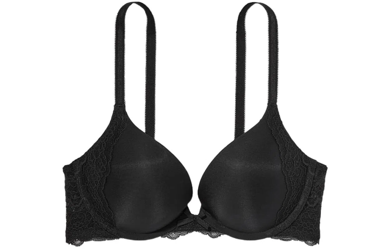 Victoria's Secret DREAM ANGELS 6450 Smooth Lace Push-Up BraBlack