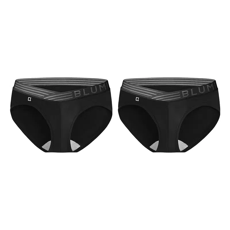 蓝内 纯色透气三角设计款实用内裤 男款