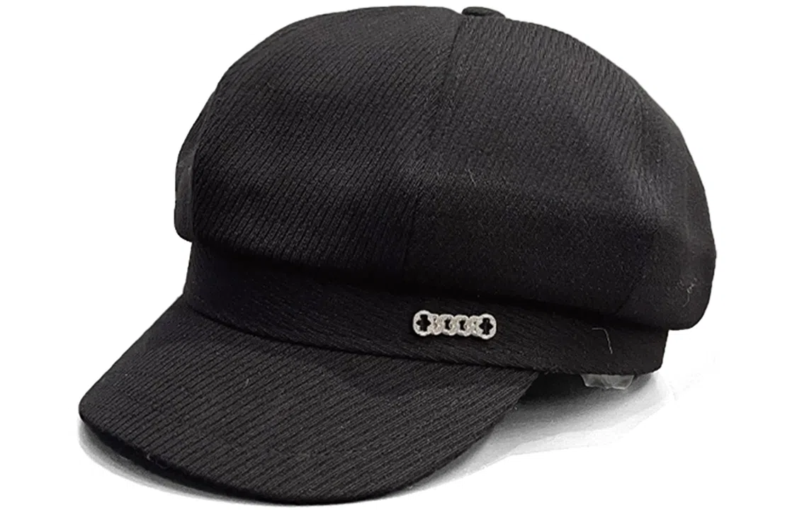 优幽兰 大脸显小韩版小众设计感复古简约大头围 棉涤 贝雷帽 女款