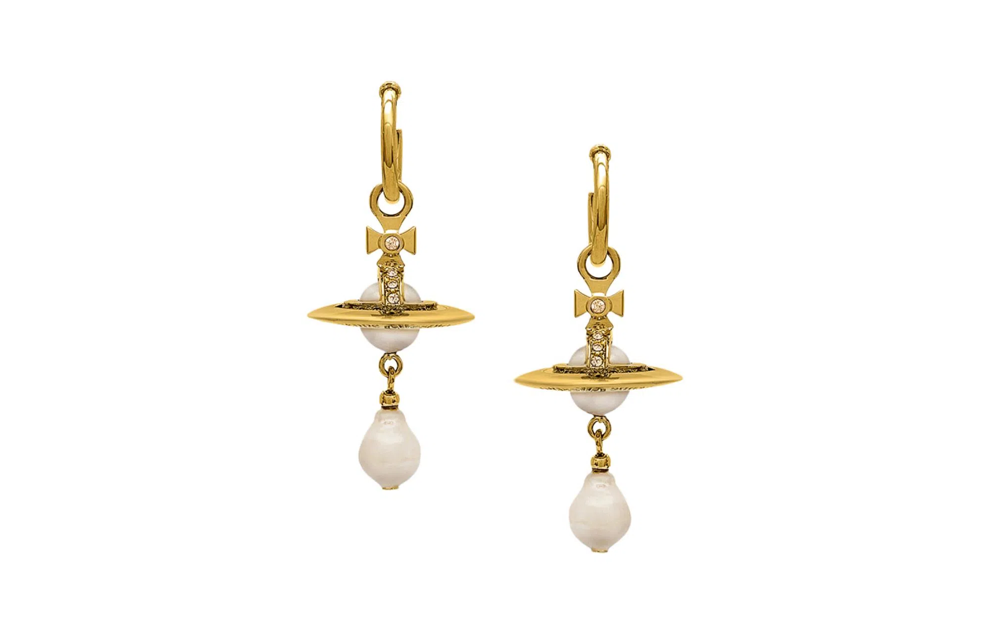 Vivienne Westwood Pearl Saturn Earrings