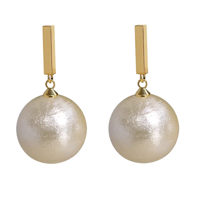 韵系 优雅气质 无耳洞 仿珍珠 耳环 女款