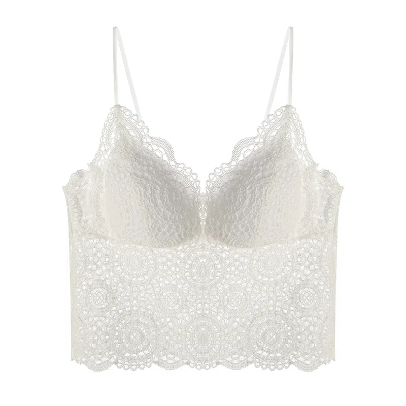 内在密码 美背背心一体式内衣女夏季薄款性感法式带胸垫免穿文胸罩蕾丝显瘦纯欲性感内搭外穿吊带