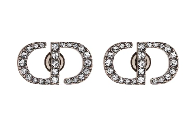 DIOR Petit CD Earrings Silver