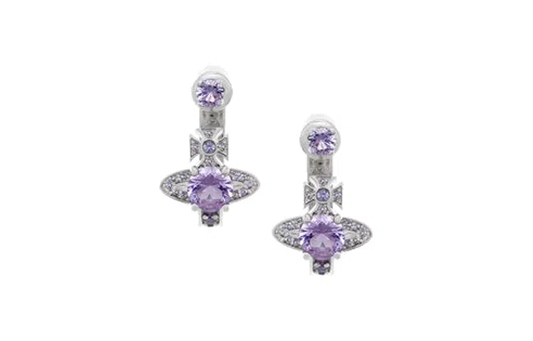 Vivienne Westwood Maitena Earrings Silver Purple