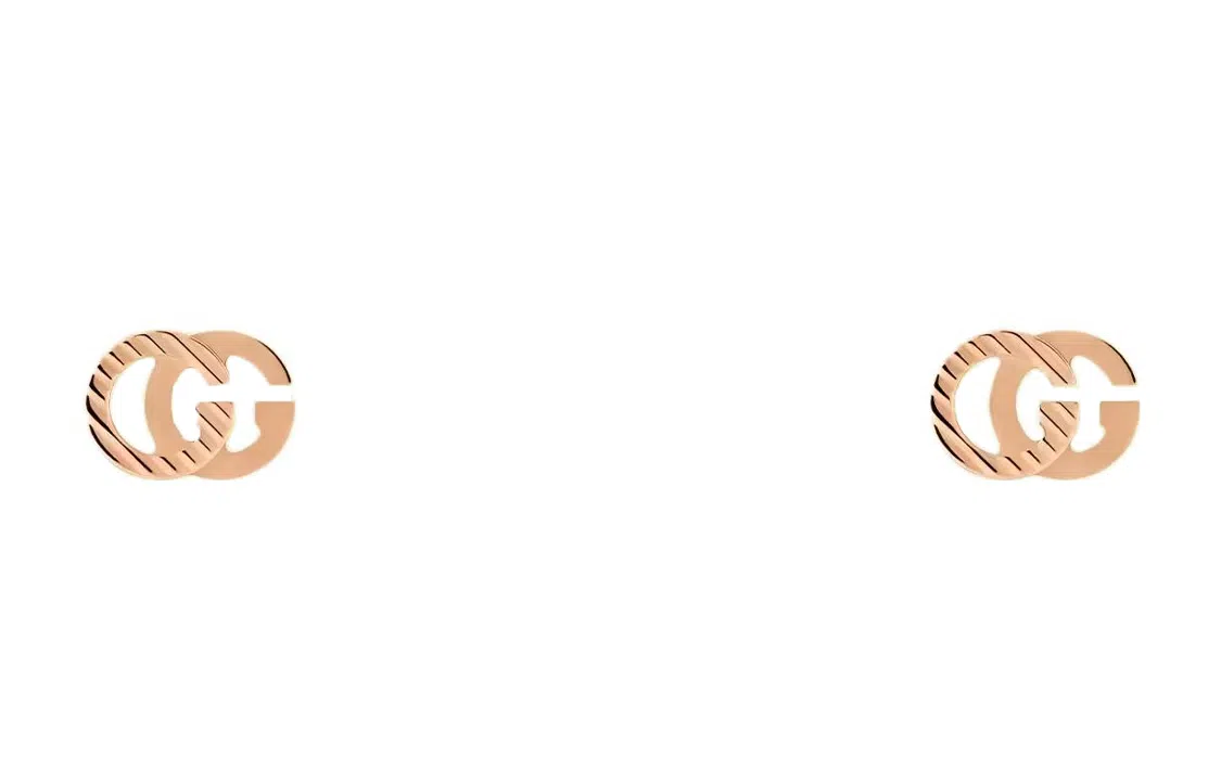 Gucci Running 18k Rose Gold Earrings