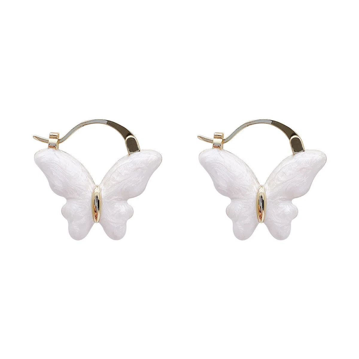 彤彤兔 蝴蝶轻奢高级耳扣气质小众设计感 合金 耳环 女款