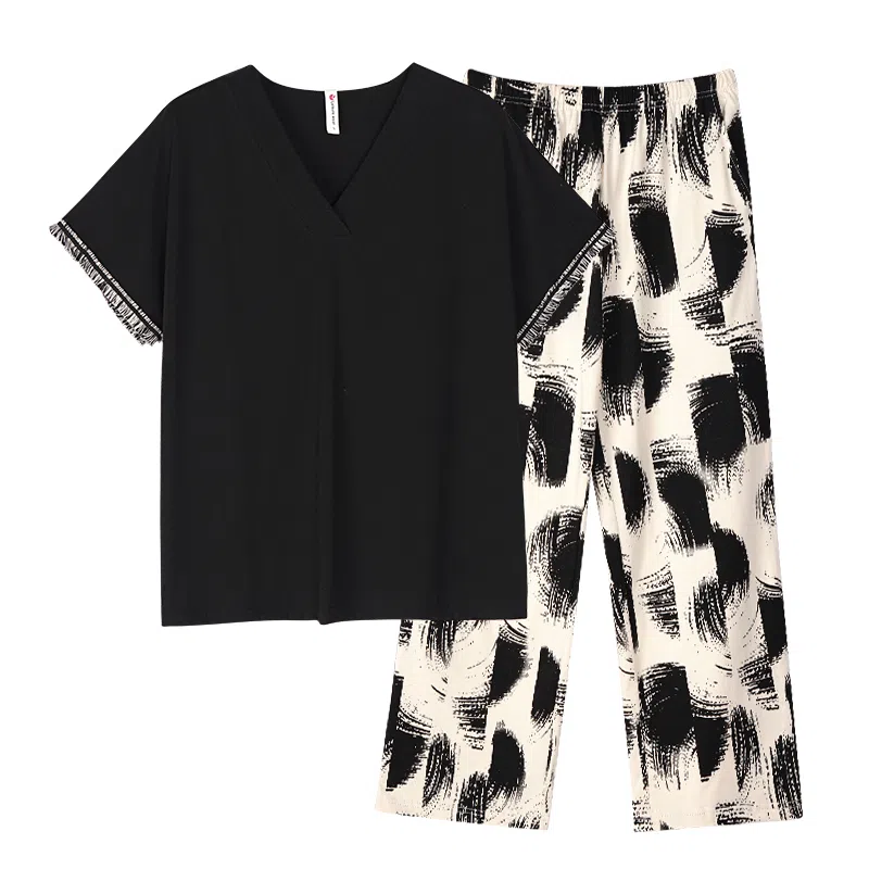 歌倩雅 时尚舒适休闲百搭睡衣套装 女款