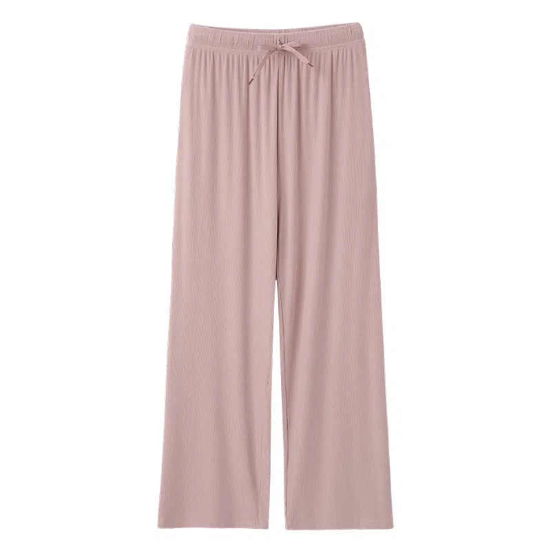 Huggy Kissy Thin Cool Lounge Pants Women Chen Wine Red