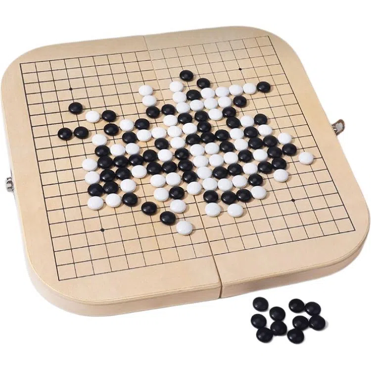木丸子 围棋 五子棋 便携棋盘套装二合一 黑白棋 早教益智玩具