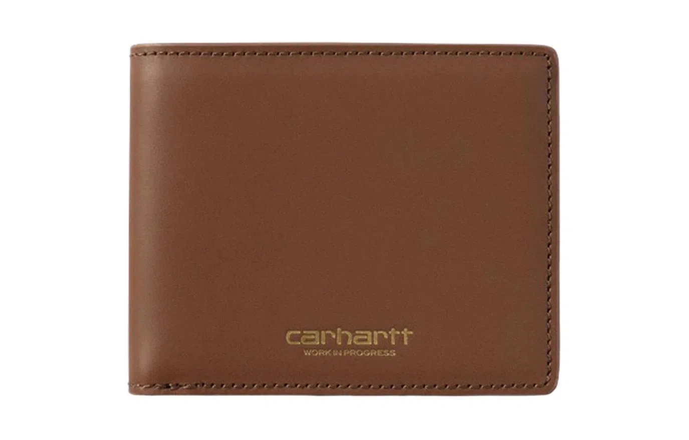 Carhartt WIP Logo Leather Wallet Brown